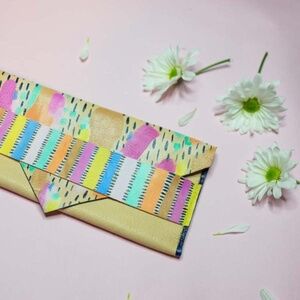 Court and Co. Handmade Bright 100% Leather Clutch Bag